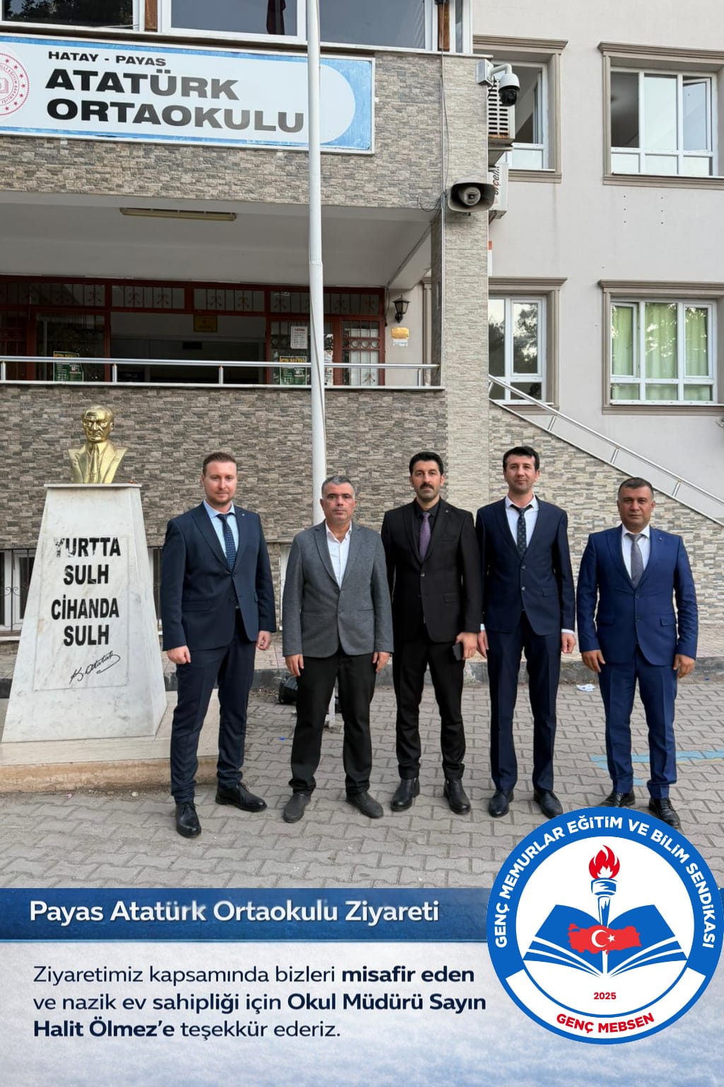 Genç MEBSEN’DEN PAYAS ATATÜRK ORTAOKULU ZİYARETİ